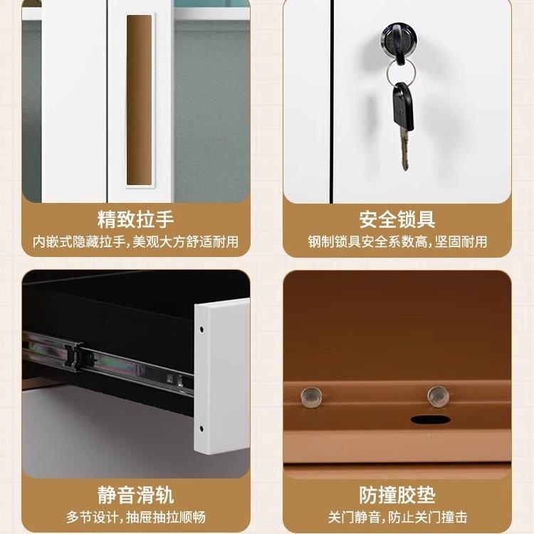 厚拆装文件柜窄边铁皮EAD柜案办公室档柜资加储物柜财务凭料证柜