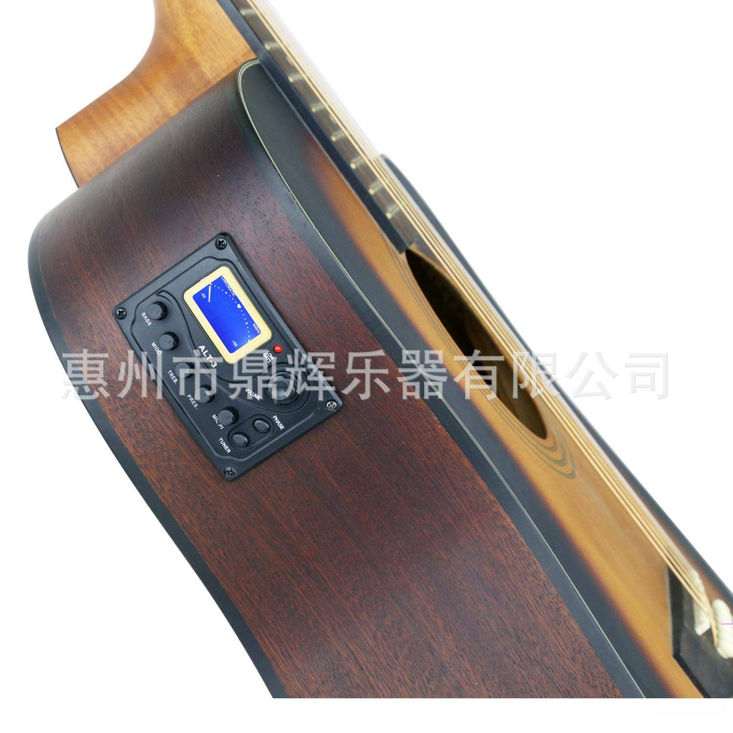 A49板LT-1吉他打拾音器4段5电箱吉他开孔QE均衡器带液晶段调音屏