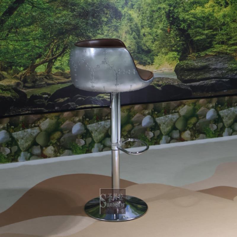 欧美lof皮t工业升降吧JVT椅铝柳钉性创意酒吧旋转复古风吧台个酒