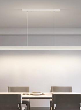 一字餐厅吊灯现代简约几茶何餐条桌长极简家用饭灯厅室吧台leMH00