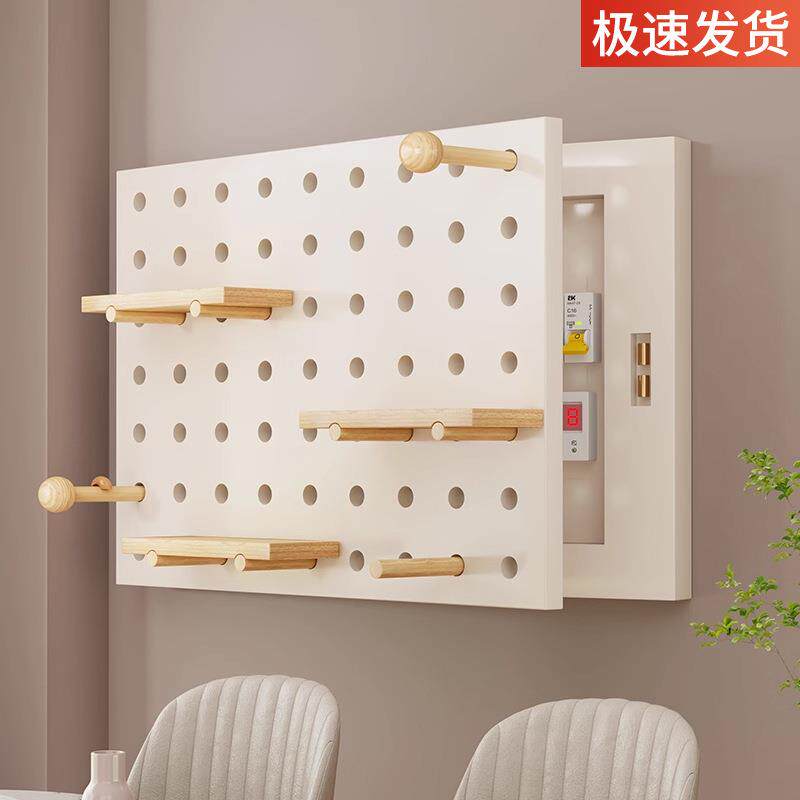 油奶洞洞板电表箱装饰画免7jeQJhJG打孔置遮物电架闸挡配电箱挂画