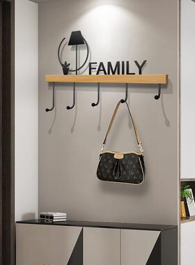 现代简约创意玄关上钥书包挂衣钩进后VST挂衣架墙门壁挂收纳匙免