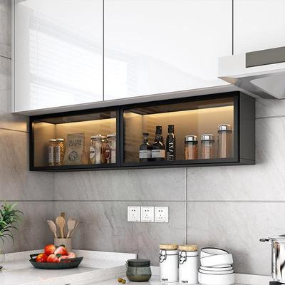 dnd薄款壁挂柜小厨房吊架柜置物上翻柜油下盐收纳盒调料柜带BHR门