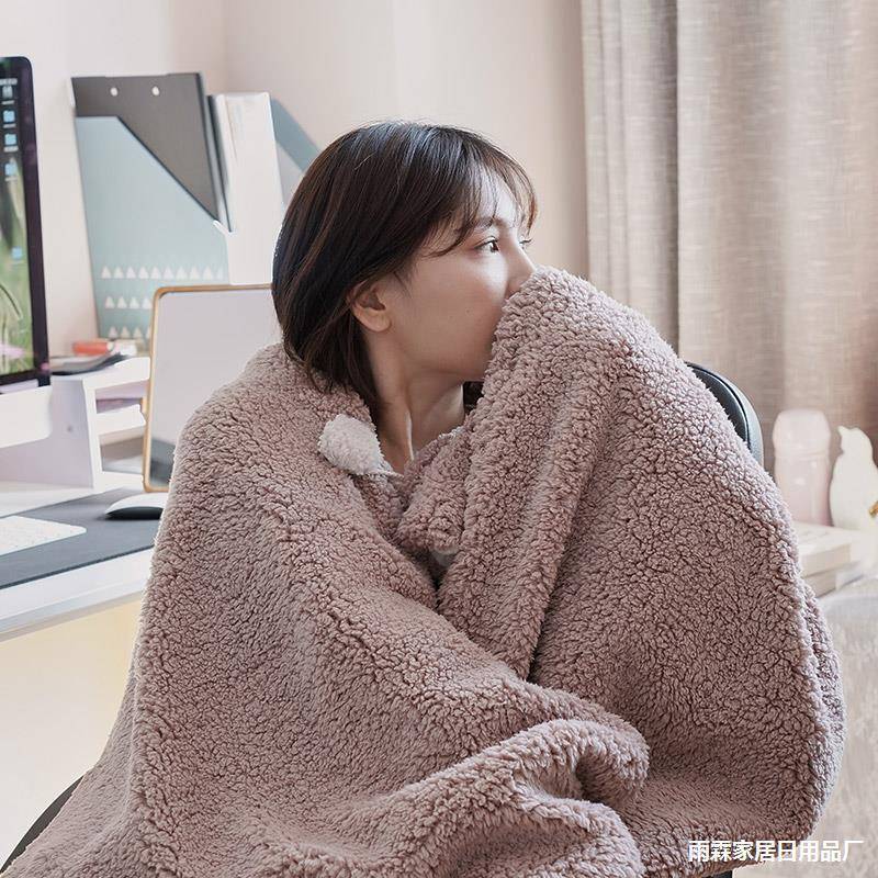 可肩穿懒人披毛毯披风办公室午冬季加厚保睡ALYG—DK暖斗篷式可以