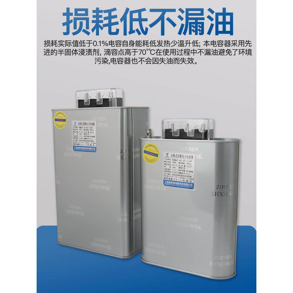 上B海威斯康自电愈式低压并AXU联容器SM0.45-20J-3相电力无功补偿