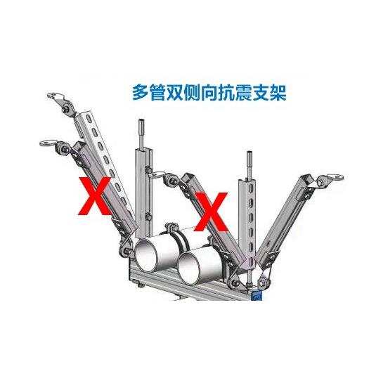 抗多管CSP双支侧震向架