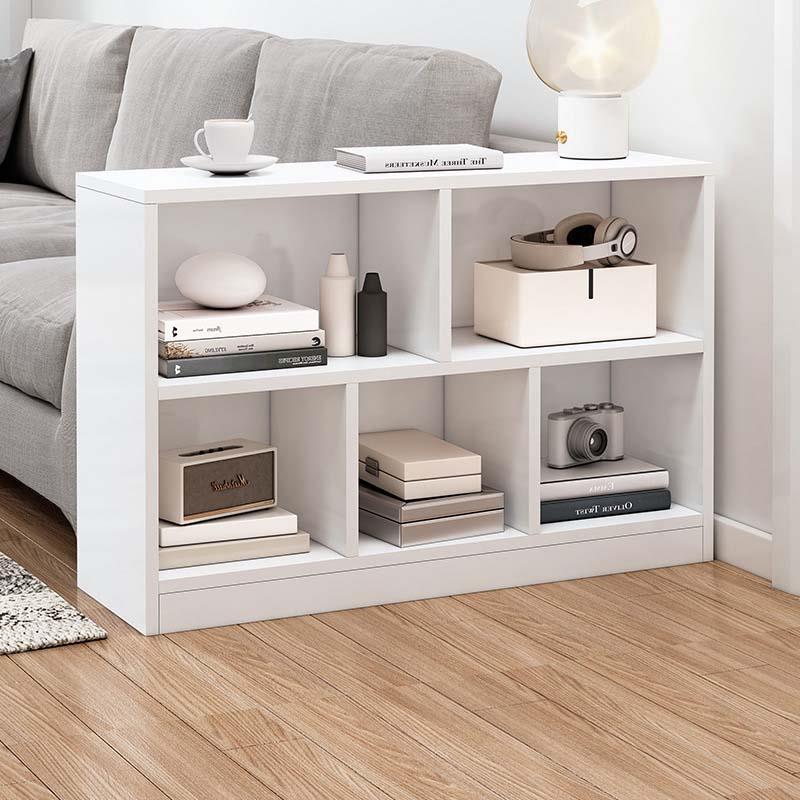 格空床头置物落架地实木单QFD元书架小型省间简易绘本架沙发侧边