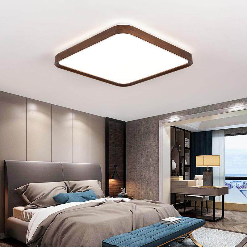 新式超薄客厅吸顶大厅主灯大气实灯木餐中厅UTB卧室灯全灯具屋包