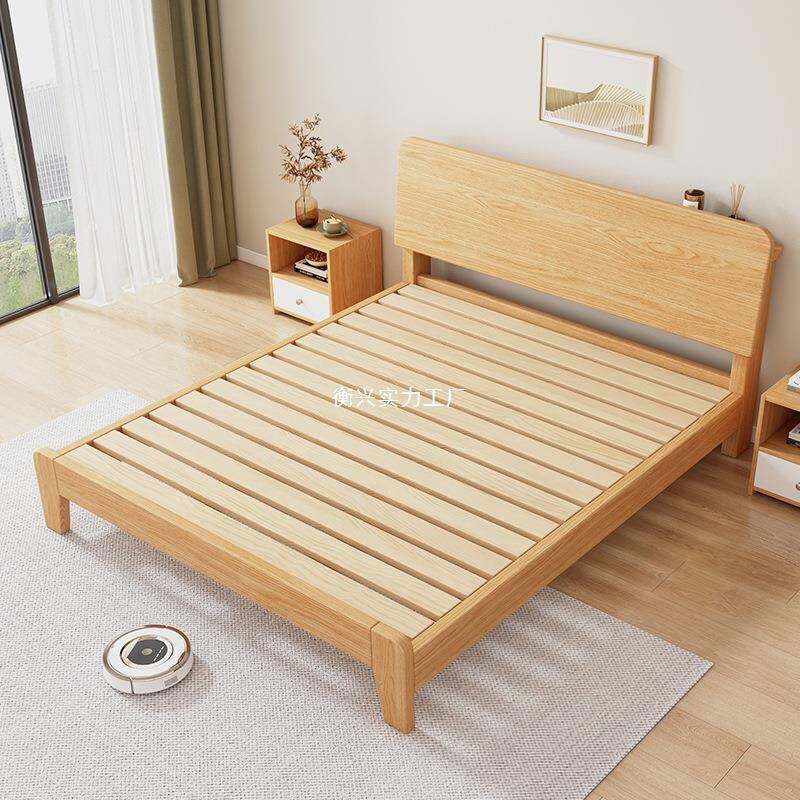 简约现代实木1型.8米双人床经济1用INU.5出租房家工厂直销单人床