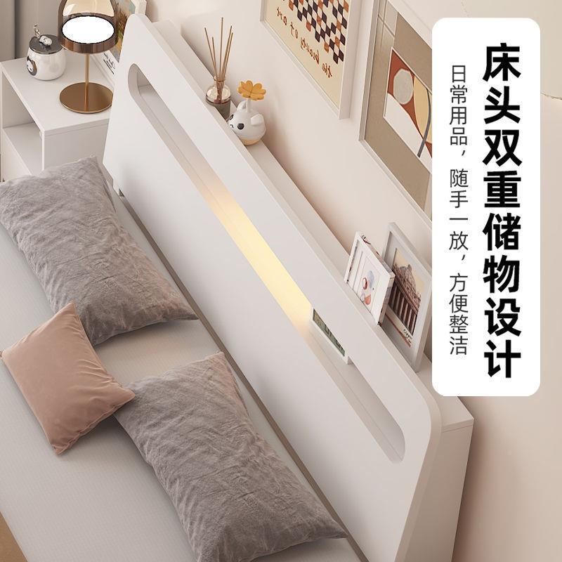 木床SCA家用卧室1.米主卧双人床1.5米小户型储物床1.m8简易2单实