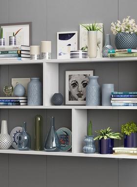 墙置物架物壁挂OCB墙面储柜收纳吊上柜墙壁柜实壁挂式木书架创意