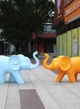 商大卡通象雕塑陈美幼儿园抽场tb-69227象动物装饰摆件售楼部小区