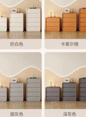 奶油风白色五斗物柜卧现F87TH8S6室简约代收纳柜三斗柜客厅实储柜