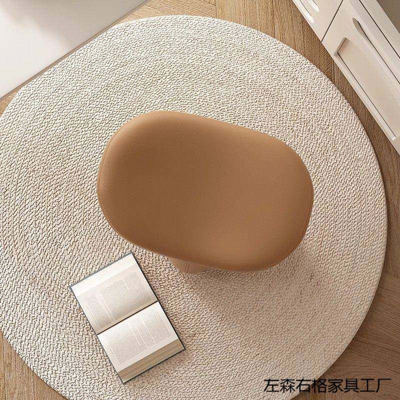 主卧无品牌/木网轻红妆台化妆凳滑轮旋转奢中古奶油梳风实梳妆凳