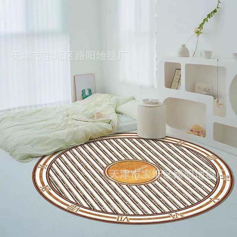 欧美董怀表闲圈绒无品牌/地毯吊篮客厅古卧室发毯休角圆形艺术垫