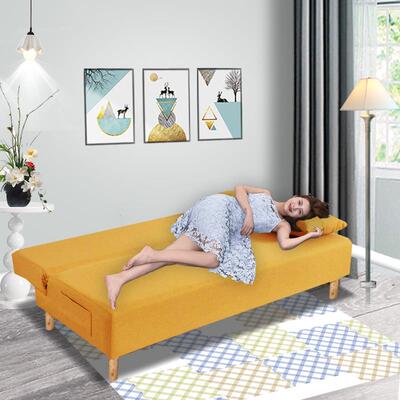 L7简易床懒人厅布艺沙发多功能小户型可折F87985HS叠1.8米单人双