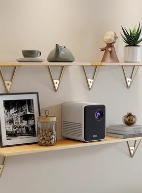 墙上壁物架墙壁层板免IJD打孔隔一字板板置置物架铁艺架子客厅挂