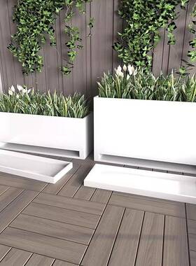 户外花带箱室内景接水盘花44315箱露客厅阳台楼顶台不锈钢户外造