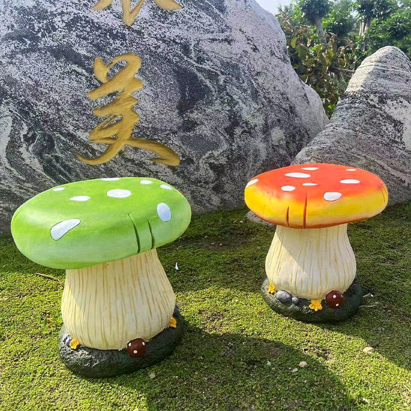 户外花园庭院树脂装饰摆件仿真蘑菇凳子家居别墅阳台庭院装饰品