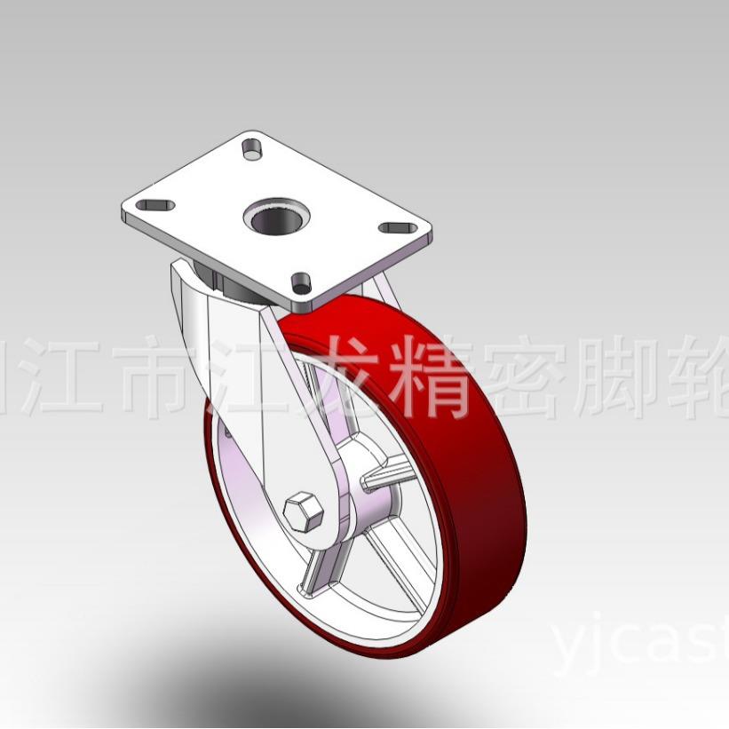 脚10英CGU寸100kgs超重型轮双孖轮5刹车龙万向固定轮重型门架设备
