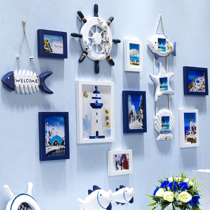 照墙墙外创地中海片实木材质S意TGXY11装饰画DB83客户