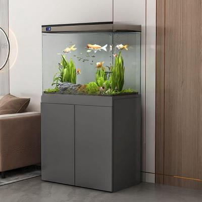 现客厅家用鱼缸柜子底柜玄关隔代断鱼柜缸缸架子水族水87528草底