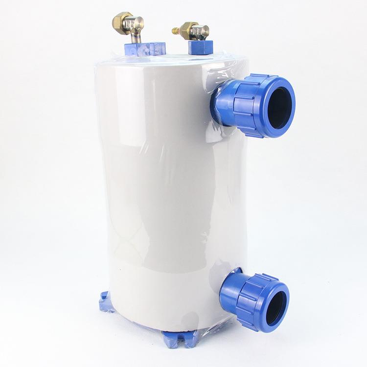 钛管冷蒸发器鱼池冷水机制海鲜3殖钛炮换热器1HLLNP1.5养HP2P5匹