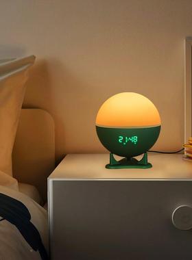 小床夜灯母婴幼儿白噪音睡眠卧室头ZXX造时监测台灯星球星球型钟