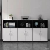 办文件矮柜柜资料柜带锁木质公展室储物柜隔断柜78935长条示地柜