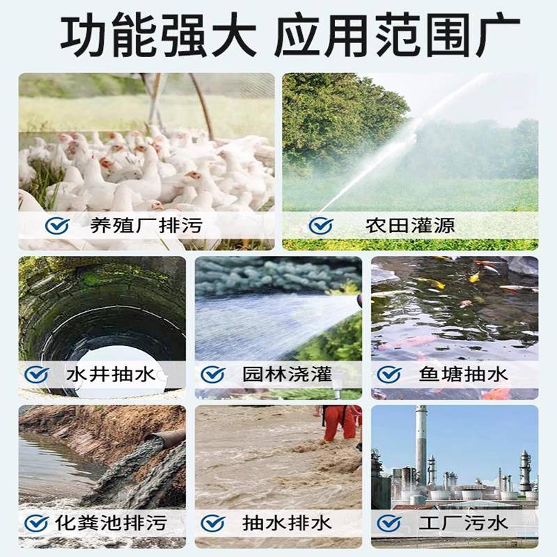 臣污源220V不锈钢潜农水泵自动带浮球农排YHV泵用家用抽水泵田灌