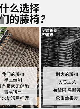 折叠休10884椅摇摇椅可折老人躺午阳台椅家用休闲懒人椅叠户外庭