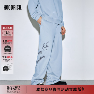 HOODRICH美式复古和平鸽印花休闲卫裤潮牌宽松百搭休闲情侣款长裤
