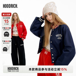 HOODRICH美式复古学院风字母刺绣棒球服外套春季宽松运动休闲夹克