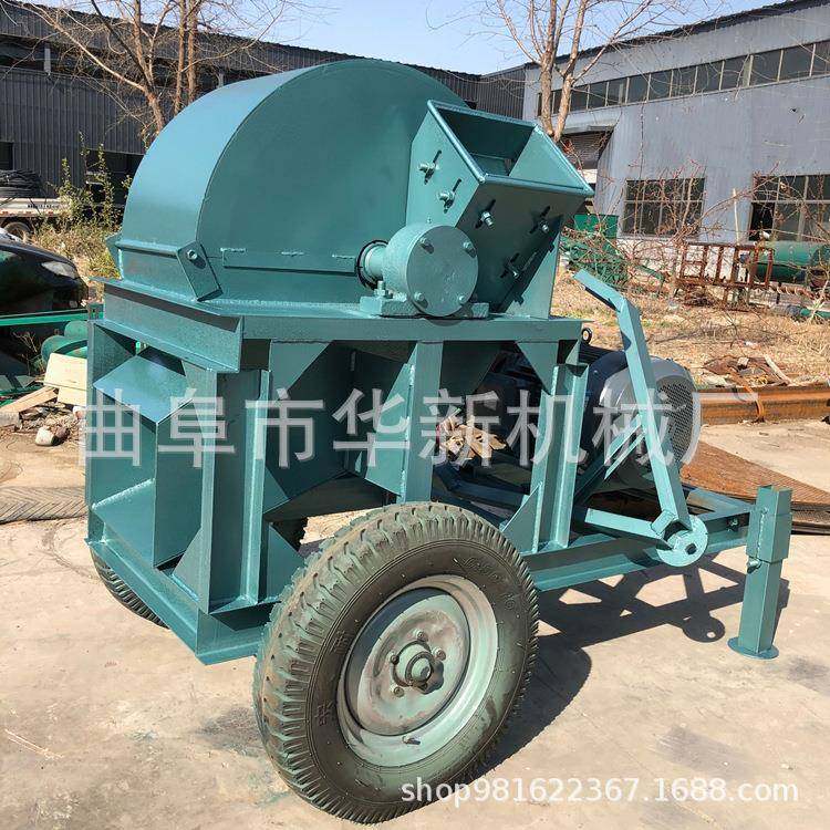 厂家直销大型木材粉碎机纤维树枝粉碎机移动式菇木树皮粉碎机