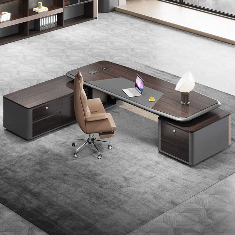 领导办公桌总裁桌老板桌烤漆大班台董事长桌椅组合办公室家具