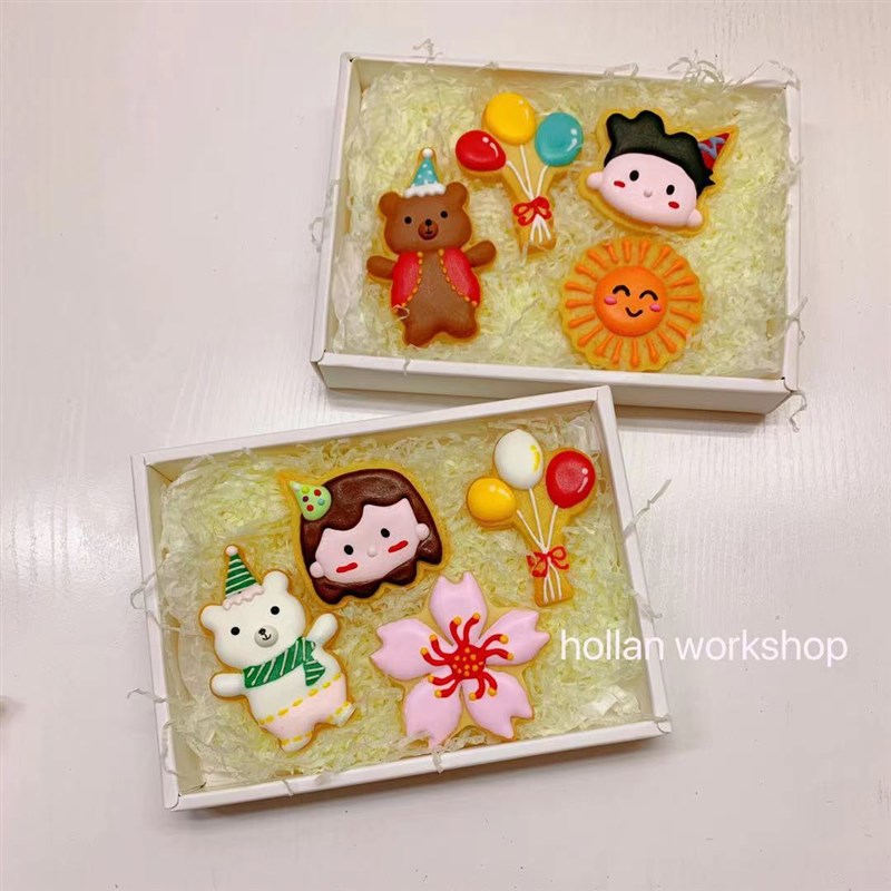 六一儿童节生日快乐翻糖糖霜饼干曲奇幼儿园宝宝周岁伴手礼物喜饼