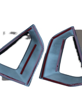 2-22款宝马5系525530Li改装前唇雾灯亮黑色装饰框车身饰条黑