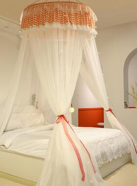 挂CF27B新#款防尘吊式顶三开门蚊帐圆顶吊顶免打孔落地防尘顶吊蚊