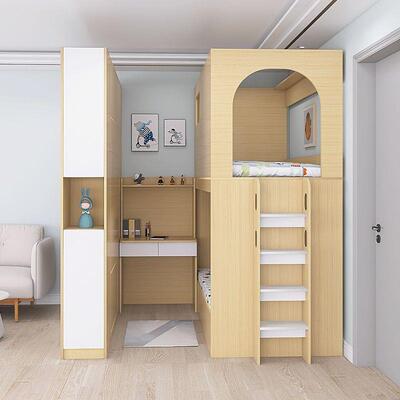 客厅隔断上下床带书桌电柜一体组合床视户型GJY大容钉量储物床小