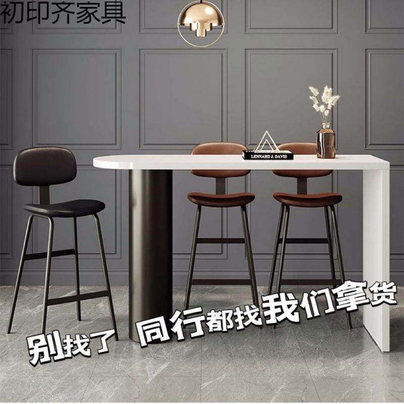 台椅工业风软靠背高脚凳铁椅艺简包约现代家用无品牌/吧吧台凳酒