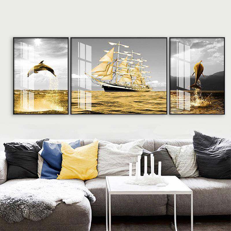 2025款CGS钻石画石客厅满钻一帆风顺十字新绣砖5点钻贴水晶自己手