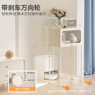 扫地机器人置物架云鲸科沃斯客厅可移动沙发边几落地简易收纳架子