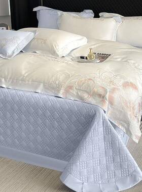 102142高类端轻四奢A100支长棉件套纯绒棉床单四件套双人全棉床盖