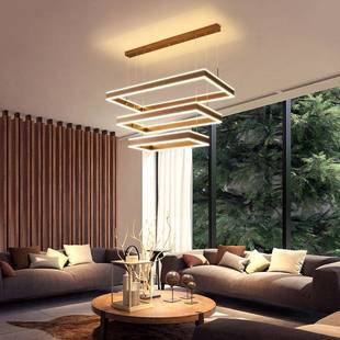 梦迪现代风格 814厅客餐厅简卧室灯具创意长灯方形大气无 吊灯MDDS
