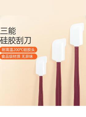 三能耐高热硅胶硬刮刀 高温搅拌面糊大中小号SN4757 4758 SN4759