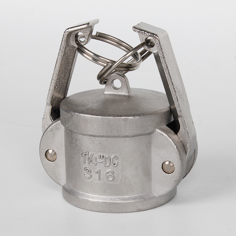 304不锈钢快速接头管堵dc型阴端母头快装卡套扳把式水管堵头堵盖