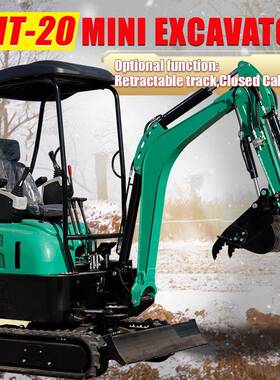 HT20履带挖掘机现货出口欧美多功能迷你小挖机Excavators2ton