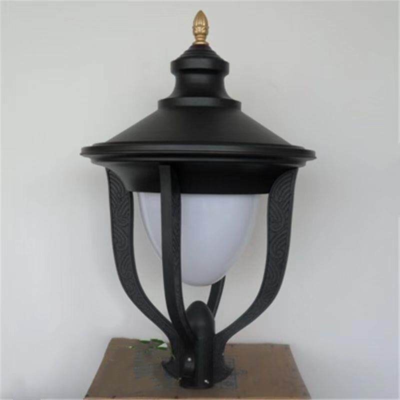 欧式复古庭院灯头E27灯座宽压铝材LED路灯头3米大小杆庭院灯跨境