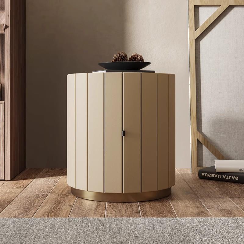 大利现NINFEA床头柜意设计师创意实木储物收SJ-D902纳柜代约圆形