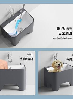 cs陶池瓷拖把家用阳池台卫生拖布池灰色墩布高脚间洗拖无品牌/把